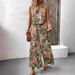 Women's Bohemian Print Vest Top And Straight Leg Trousers Set European American Style Summer_ecoleips.com