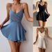 Women's Solid Color Tank Top Jumpsuit With Front Zipper, Casual Wide Leg Romper For Summer, Sleeveless Pull-On Shorts Outfit_ecoleips.com