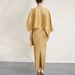 European And American Women's High-end Elegant Dress 2026 Spring-summer Cross-border New Fashion Pleated Two-piece Set_ecoleips.com