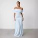 Summer Off-Shoulder Elegant Slim Fit Pleated Strapless Dress for Women European And American Style Cross Border Wholesale_ecoleips.com