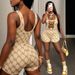 Women's Casual Summer Bear Letter Print Vest Jumpsuit Fashionable Comfortable Romper for Spring Autumn_ecoleips.com