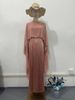 Women's Clothing Autumn New Pink Pleated Temperament Waist Long Sleeved Dress Suit For Women_ecoleips.com