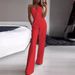 New Chinese Style Jumpsuit Dress Slant Placket High Waisted Elegant Commuter Long Jumpsuit Dress For Women Daily Office Wear_ecoleips.com