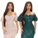 9250 Fashionable New Hip Wrap Dress Off Shoulder Sequins Sexy and Sweet Party Host Dresses for Women_ecoleips.com