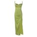 Women's Clothing 2025 Summer New Fashion Sexy Backless Slim Fit Slit Strap Dress Foreign Trade Wholesale_ecoleips.com
