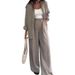 Women's Fashion Set Spring Summer Loose Top Casual Wide Leg Pants Solid Color Two Piece Women's Clothing_ecoleips.com