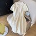 Women's Clothing Women's Style College Polo Collar Dress Short Sleeved Knitted Summer For Formal & Casual For Women_ecoleips.com