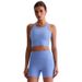 Luoqi Women's Ribbed Yoga Vest Spring/Summer Training Fitness Top Tight Fitting Casual Outerwear_ecoleips.com