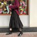 Preppy Korean Style Mesh Patchwork Midi Skirt High Waisted Slimming Long Skirt for Female Students Trendy Fairy like Instagram_ecoleips.com