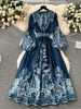 Women's Clothing Early Spring French Style One Piece Dress For Women Tie Waist Print Design Light Elegant Long Skirt_ecoleips.com
