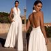 Women’s Clothing spring new women's clothing new sleeveless halter jumpsuit solid color solid color V neck trousers_ecoleips.com