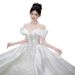 Off-shoulder, Elaborate, Plus-size Satin Brides, 2026 New French-style Luxurious Main Wedding Dress For Petite Brides_ecoleips.com