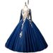 Women's Clothing Elegant Off-Shoulder Ball Gown For Vocal Performances & Hosting – 3D Floral A-Line Dress With Slimming Silhouette (XS-XXXL)_ecoleips.com