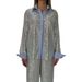 Women's Clothing Loose Casual Sequined Suit Jacket Wide Leg Pants Two Piece Suit_ecoleips.com