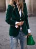 Luxury Velvet Blazer – Slim Fit Gold-Toned Suit Jacket, European Elegance For Women, Spring/Summer Office & Evening Wear_ecoleips.com