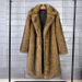 Women’s Faux Fur Coat – Mid-Length Winter Coat With Suit Collar, Luxe Wolf Grey (S-XL)_ecoleips.com