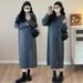 Autumn New Korean Fashion Thickened Plus Size Hooded Maternity Dress_ecoleips.com