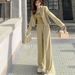 Women's Clothing New Leisure Age Reducing Net Celebrity Sweater Wide Leg Pants Two Piece Suit_ecoleips.com