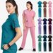 Women's Clothing Wash Clothes Work Clothes Uniform Stand Collar Suit Elastic Quick Drying Medical Operating Room Surgical Clothes_ecoleips.com