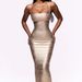 Women's Sexy Plunging Sleeveless Gold Foil Bodycon Maxi Dress – Party Evening Gown 2026_ecoleips.com