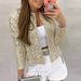 2026 Cross-Border Spring New European And American Women's Fashion Stand Collar Color-Block Sequin Short Casual_ecoleips.com