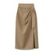 Women's High-Waisted Midi Skirt Spring Autumn New Style Elegant Irregular Bodycon Slit A-Line Skirt For Suit_ecoleips.com
