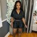 plus Size Striped Two-Piece Set Women's Casual Sporty Zip-Up Short Sleeve Jacket Drawstring Shorts Outfit Summer_ecoleips.com