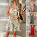 DiYun 2025 Spring/Summer European And American Casual Bohemian Vacation Rayon Printed Halter Neck Jumpsuit_ecoleips.com