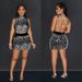 Women's clothing fashion women's clothing sexy hot diamond hollow vest skirt two-piece set_ecoleips.com