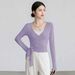 Yoga Top With Adjustable Straps, Slim-fit Workout Wear, Long-sleeved Dance Training Attire, Pilates Quick-dry Activewear_ecoleips.com