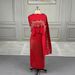 Fashion Suit Women's Long Skirt Pleated Skirt Irregular Splicing Top Two Piece Set_ecoleips.com