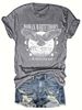 Women's Short Sleeved Wing Tops Summer Cartoon Print Round Neck Loose Short Sleeved T Shirt Tops_ecoleips.com