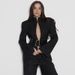 Elegant Hollow-Out Long Sleeve Blazer For Women - Slim Fit Office Wear, Spring Fashion, Black (S-2xl)_ecoleips.com