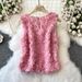 Women's Sleeveless Vest Premium 3D Rose Pattern French Chic Summer Style Sweet And Youthful Design for 2025_ecoleips.com