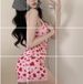 Women's Clothing Hot Girl Dress Female Summer Sexy Suspender Skirt Slim Hip Skirt Backless Skirt 8835 Red Heart Pink Skirt_ecoleips.com