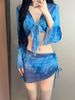 Women's Conservative Four Piece Bikini Swimsuit Set With Long Sleeves Slimming Flattering Design For All Seasons_ecoleips.com