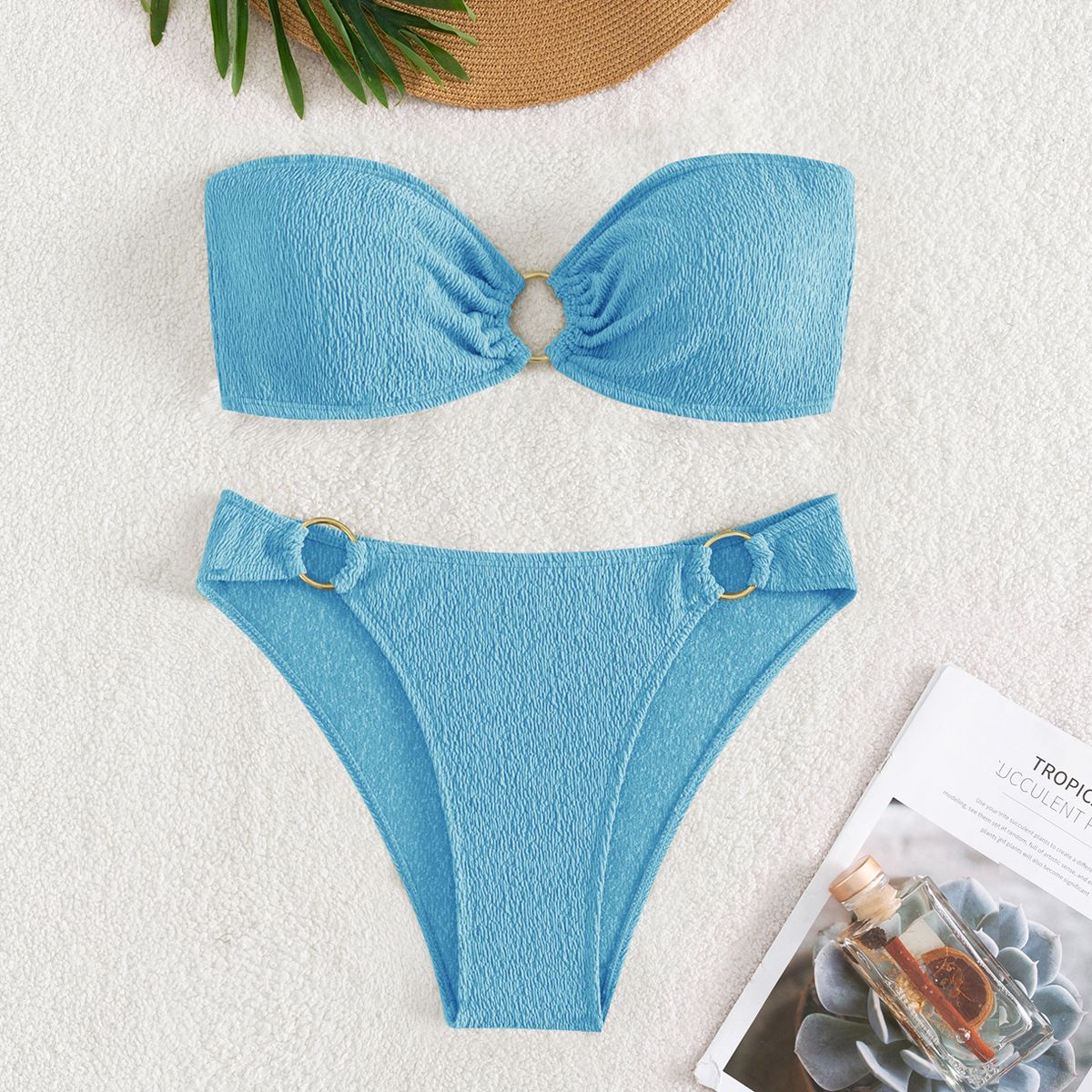 Women's Sexy Padded Bikini Swimsuit Two Piece Set European American Style Swimwear_ecoleips.com