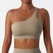 Women's Clothing Shoulder Beautiful Back Yoga Bra Nude Sports Underwear Irregular Shoulder Strap Running Fitness Vest Top_ecoleips.com