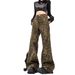 American Retro Leopard Print Jeans For Women Men, Summer Trendy Niche Wide-leg Pants, Loose Drapey, Casual And Slimming_ecoleips.com