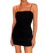 European And American New Sexy Mesh Slim Fit Hot Girl Style Low-Cut Bodycon Strap Fishbone Short Dress_ecoleips.com