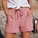 Suitable For All Seasons 2024 Summer New Women's Fashion Waist Tie Loose Wide Leg Shorts For Women_ecoleips.com
