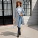 Women's Double Breasted Mid-Length Wool Blend Coat, Lapel Loose Fit Casual Long Overcoat For Autumn Winter_ecoleips.com