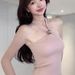 2025 New Fashionable Off-Shoulder Summer Knit Camisole For Women, Slim Fit And Stylish_ecoleips.com