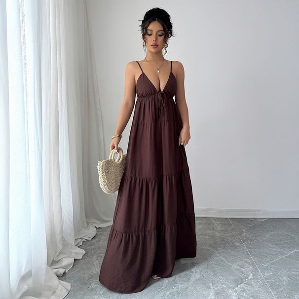 Women's Clothing Elegant Sling High End Long Skirt Dress Women's Clothing Spring And Summer_ecoleips.com