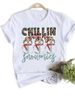 European And American Cross-border Foreign Trade Women's Clothing Christmas-themed Round-neck Printed Short-sleeve_ecoleips.com