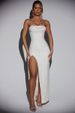 Personalized Sequined Tube Top Dress - Winter Sleeveless Slit Waist Long Skirt For Women, Elegant & Glamorous Party Wear_ecoleips.com