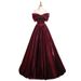 Burgundy Wedding Dress Bride 2026 New Model, Long Style, Slimming, Off-shoulder, Suitable For Art Exams, Solo_ecoleips.com