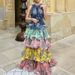 New Australian Cross-border 2026 Summer Halter Neck Sleeveless Design Bohemian Vintage Style Ruffle Long Dress For Women_ecoleips.com