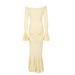 AD569 Fashionable Sexy 2025 Autumn New Arrival Elegant And Sophisticated Bell Sleeve Waist-Cinching Design Pleated Dress_ecoleips.com