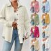Women's Clothing Shirts Dropped Shoulder Bat Shirts Long Sleeved Shirts_ecoleips.com